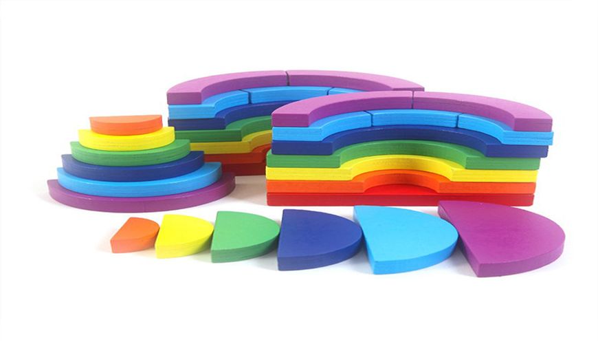 ABL-1232 Wooden Rainbow Stacking Toy