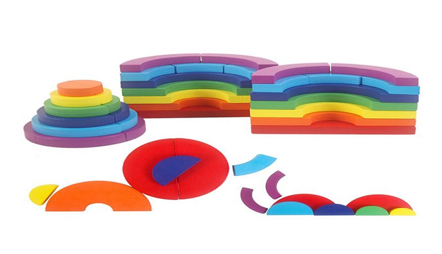 ABL-1232 Wooden Rainbow Stacking Toy