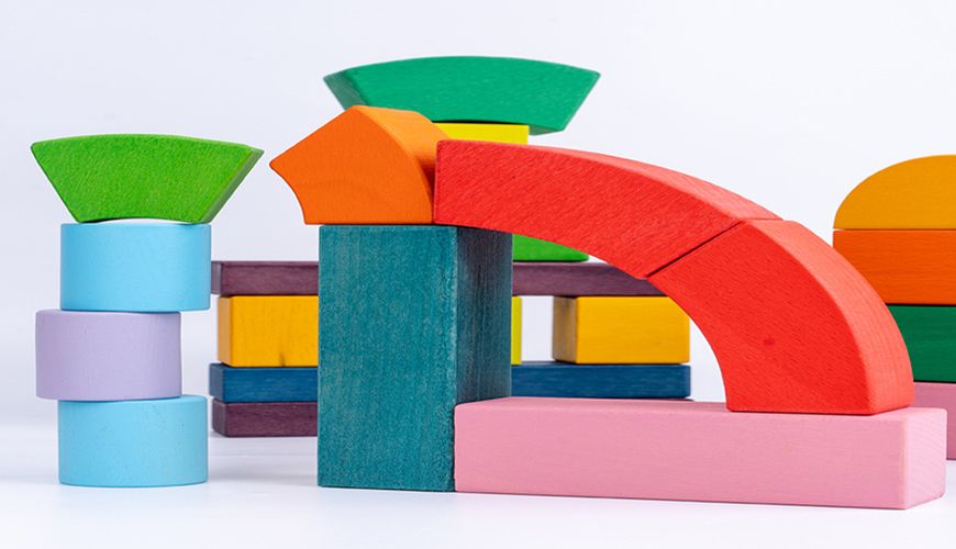 IN-DC2810 Rainbow Blocks Stacking Toys